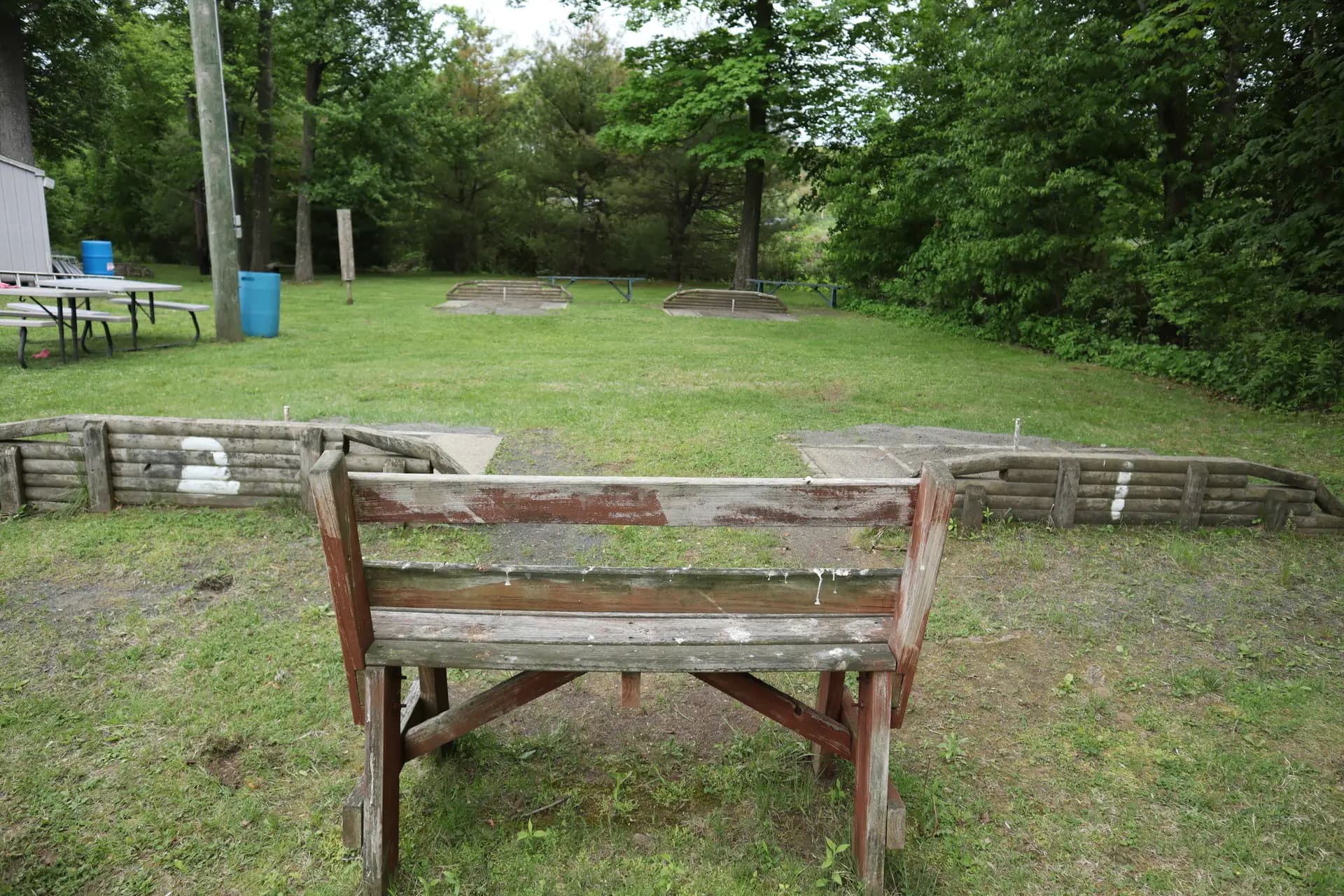 Horseshoe pits on the club grounds