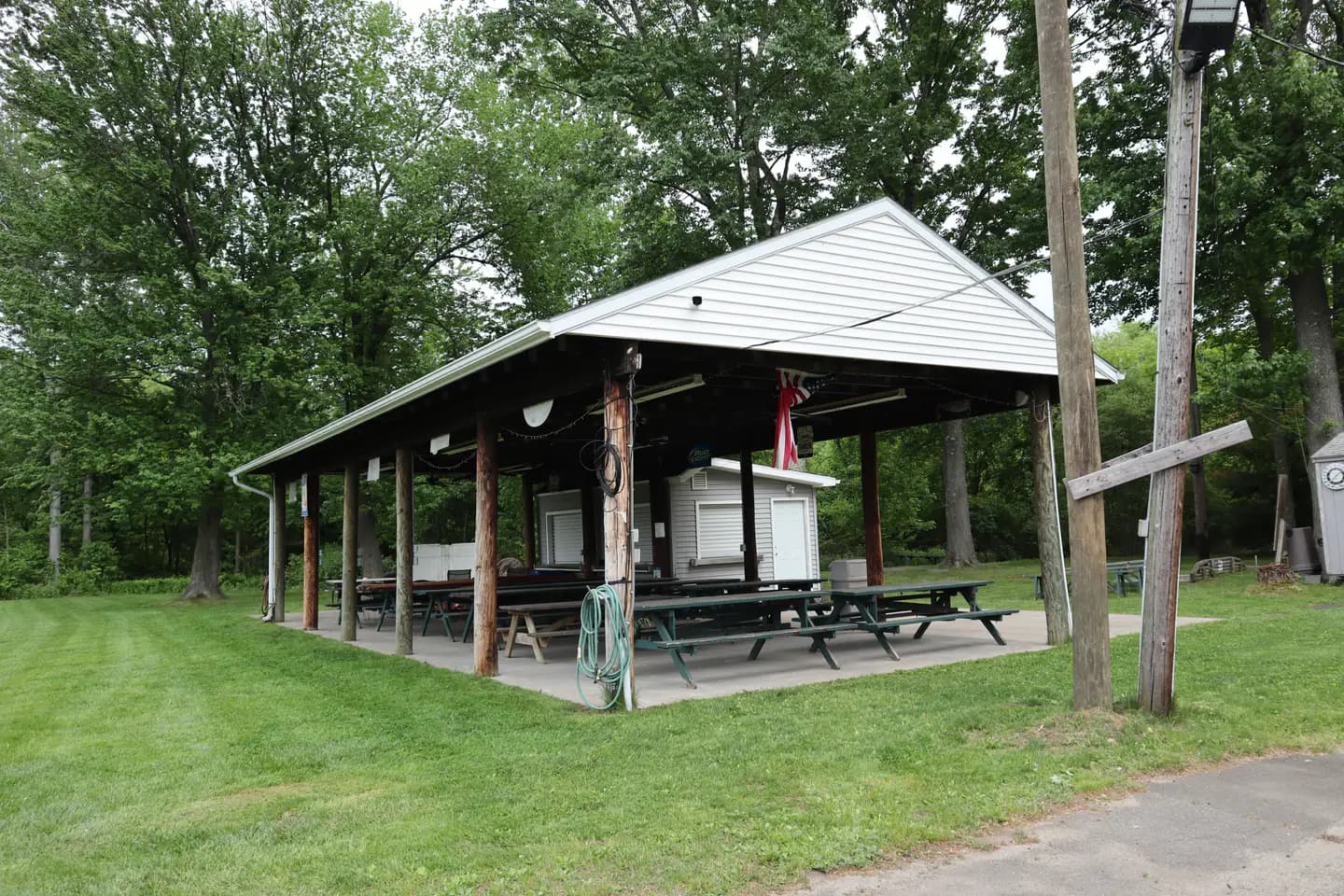 The outdoor pavilion at St. Joseph's Polish Society in Forestville, Bristol CT
